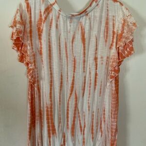 Orange Tie-Dye Women's Top
